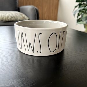 Rae Dunn Paws Off Dog Bowl